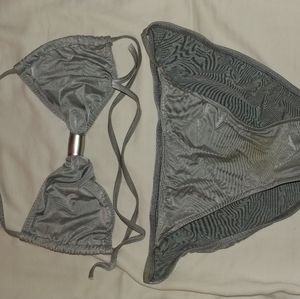 DKNY silver bikini, Sz M